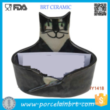 Wholesale Cute Handsome Cat Ceramic ID Card Holder